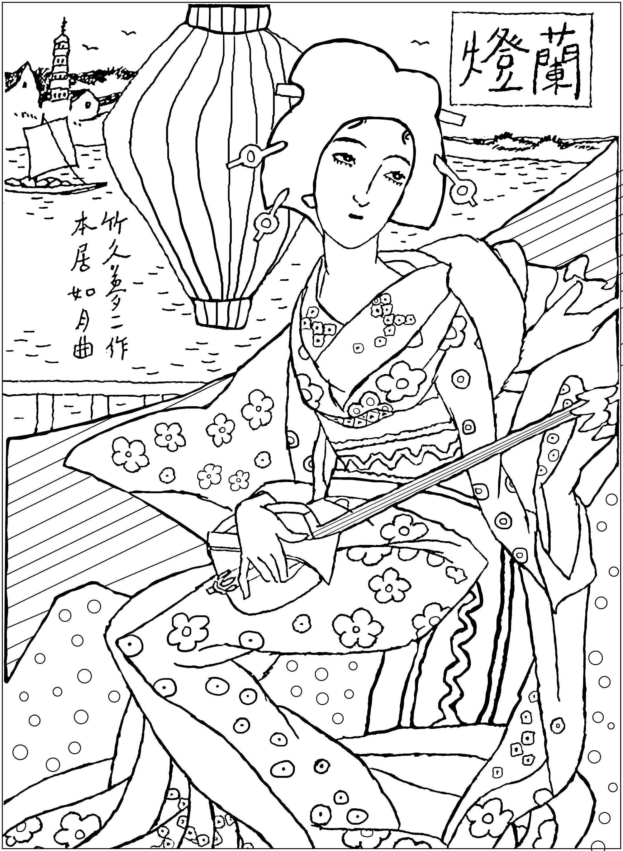 115 Japan Coloring Pages Printable 104