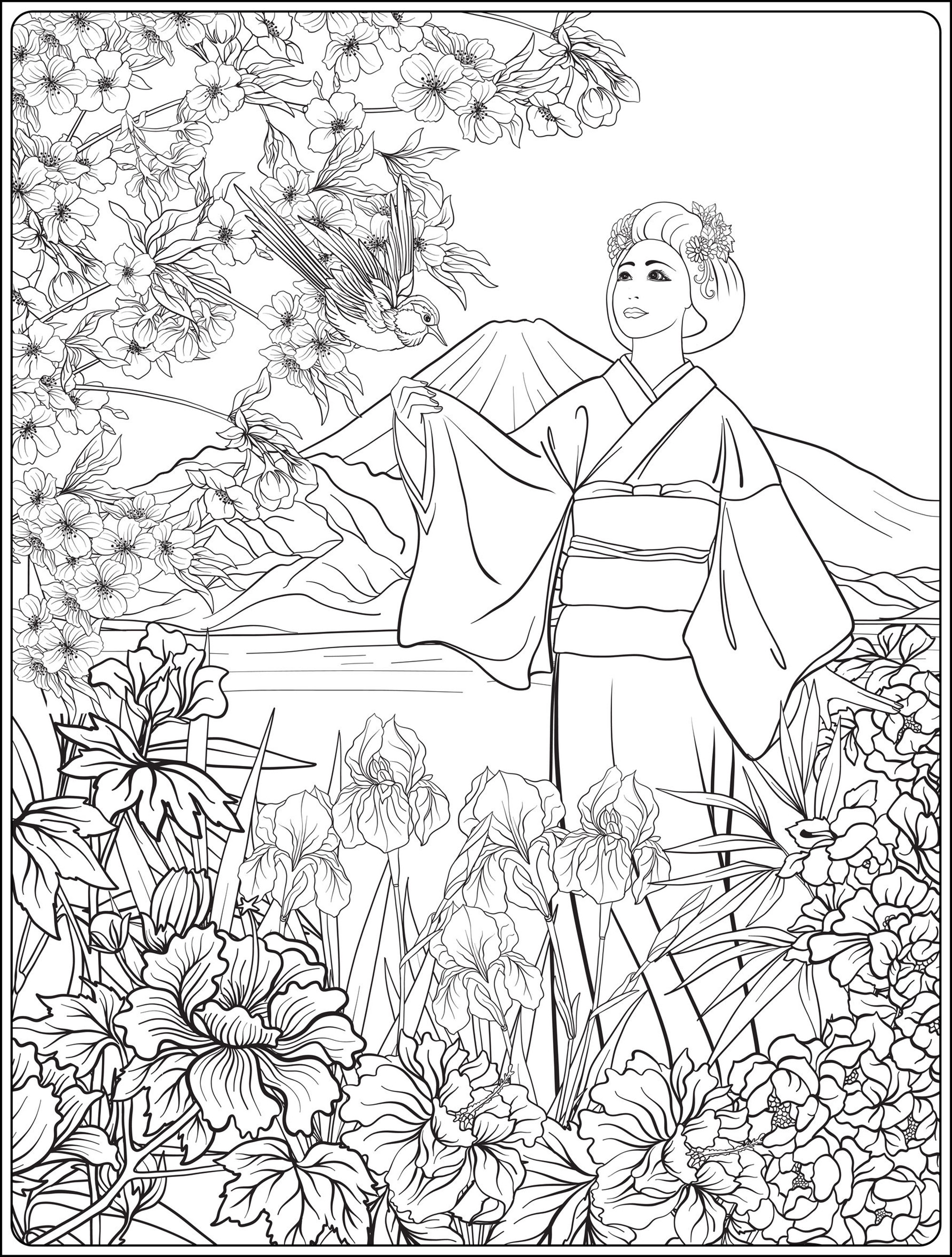 115 Japan Coloring Pages Printable 53