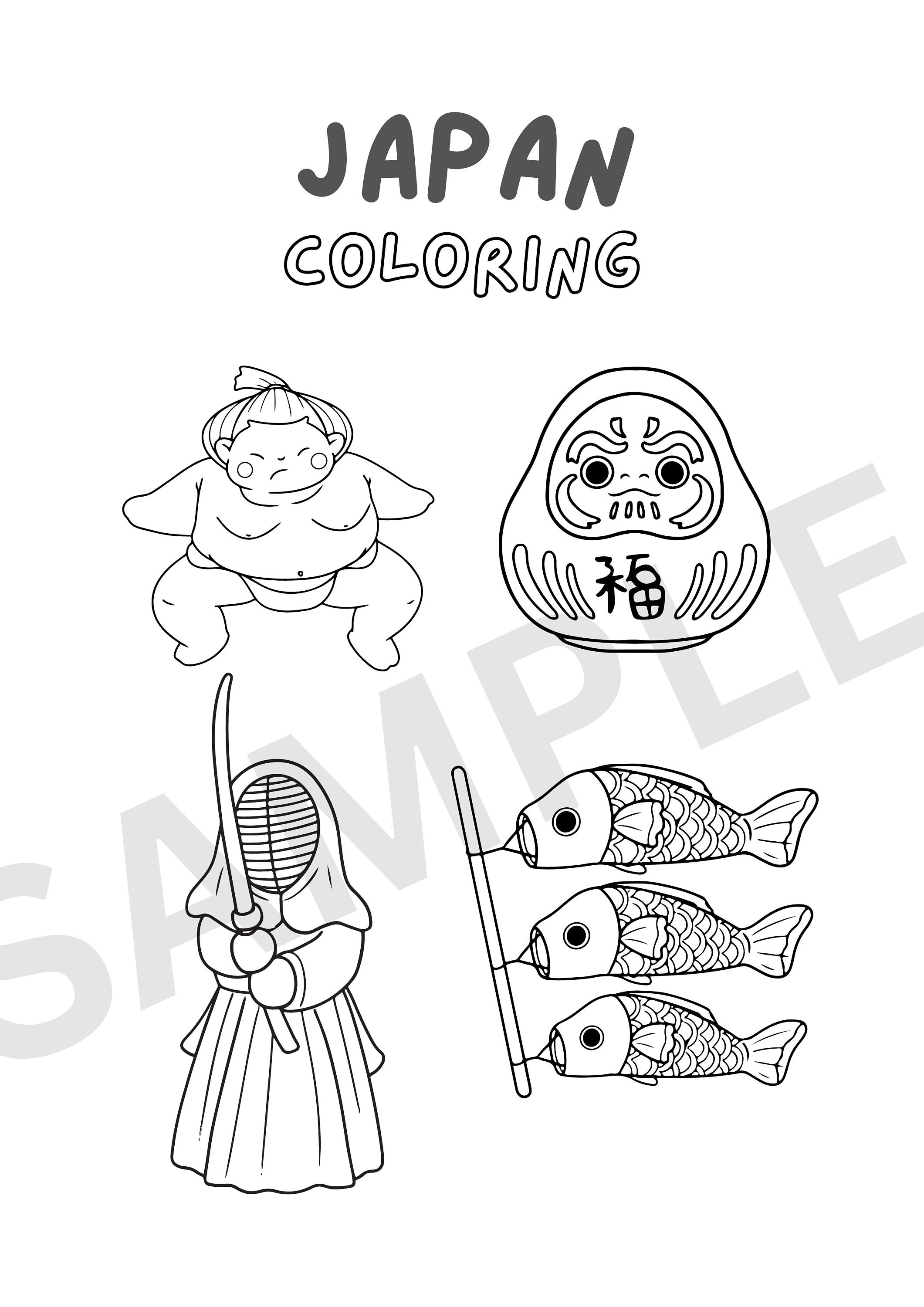 115 Japan Coloring Pages Printable 70