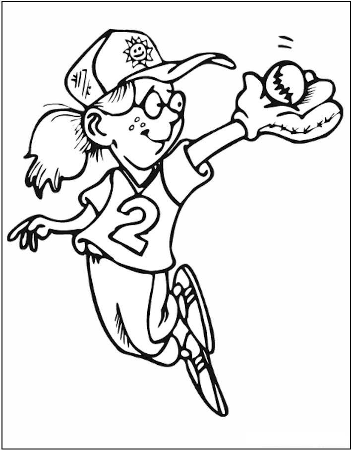 115 Softball Coloring Pages Printable 106