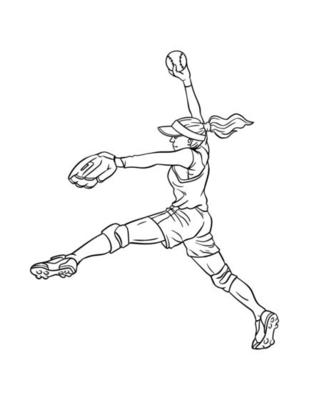 115 Softball Coloring Pages Printable 11