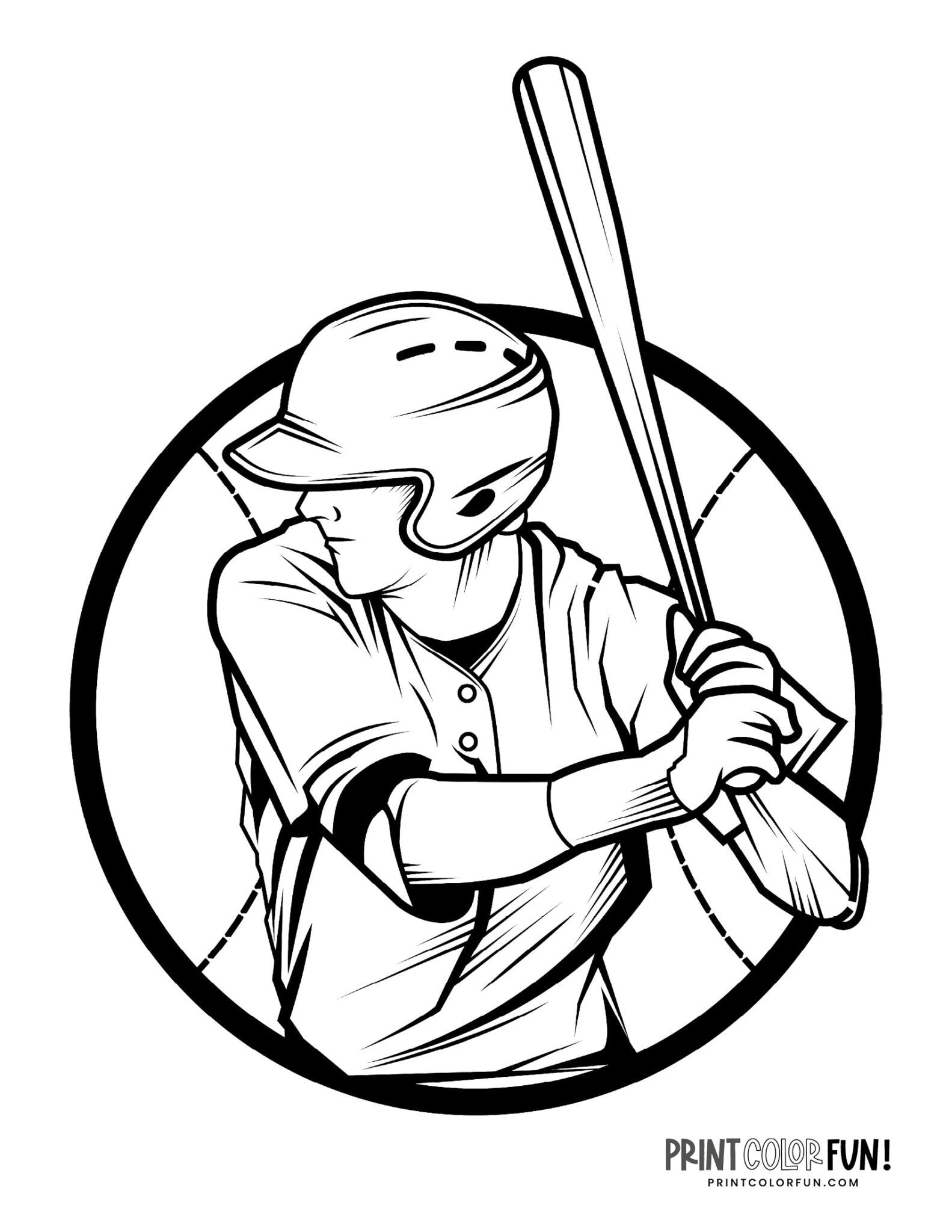 115 Softball Coloring Pages Printable 12