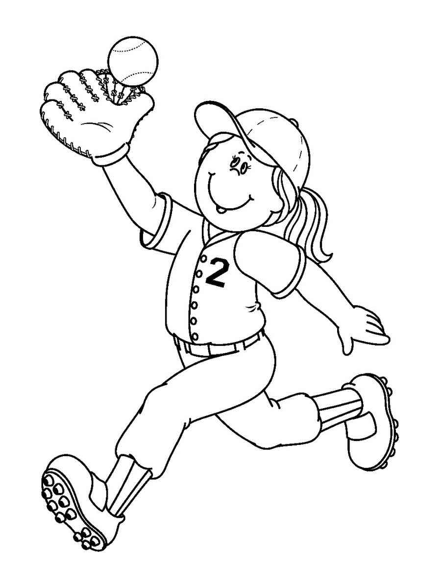 115 Softball Coloring Pages Printable 15