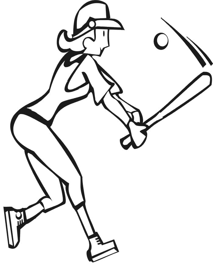 115 Softball Coloring Pages Printable 18