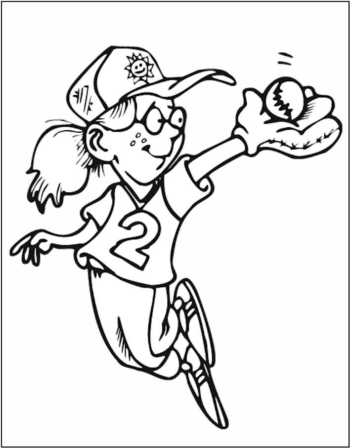 115 Softball Coloring Pages Printable 19