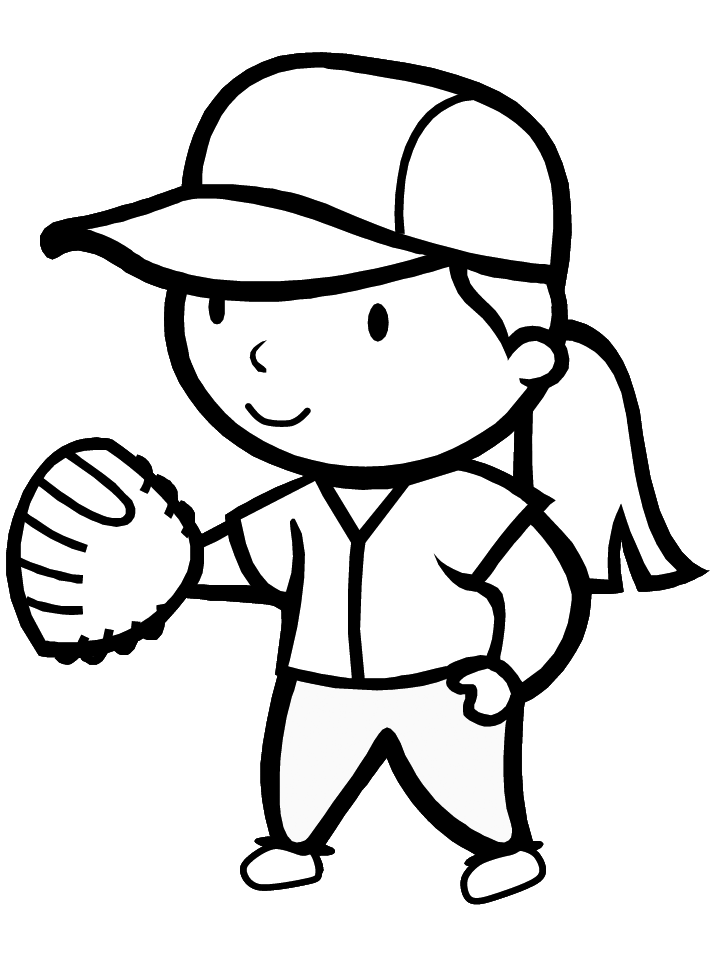 115 Softball Coloring Pages Printable 20