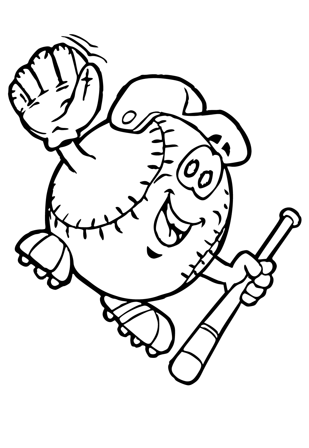 115 Softball Coloring Pages Printable 21