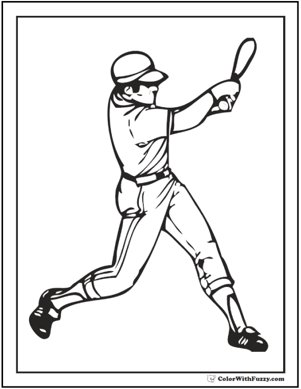 115 Softball Coloring Pages Printable 29