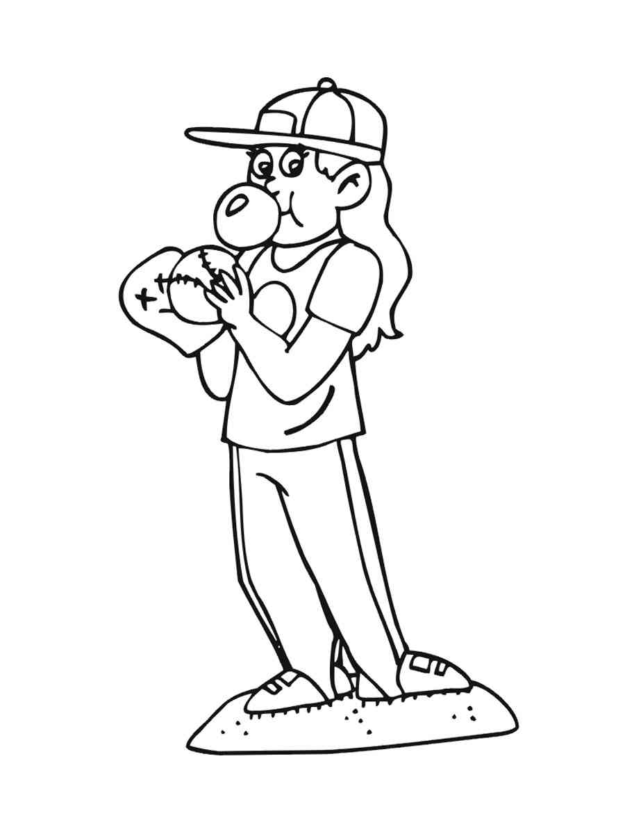 115 Softball Coloring Pages Printable 33