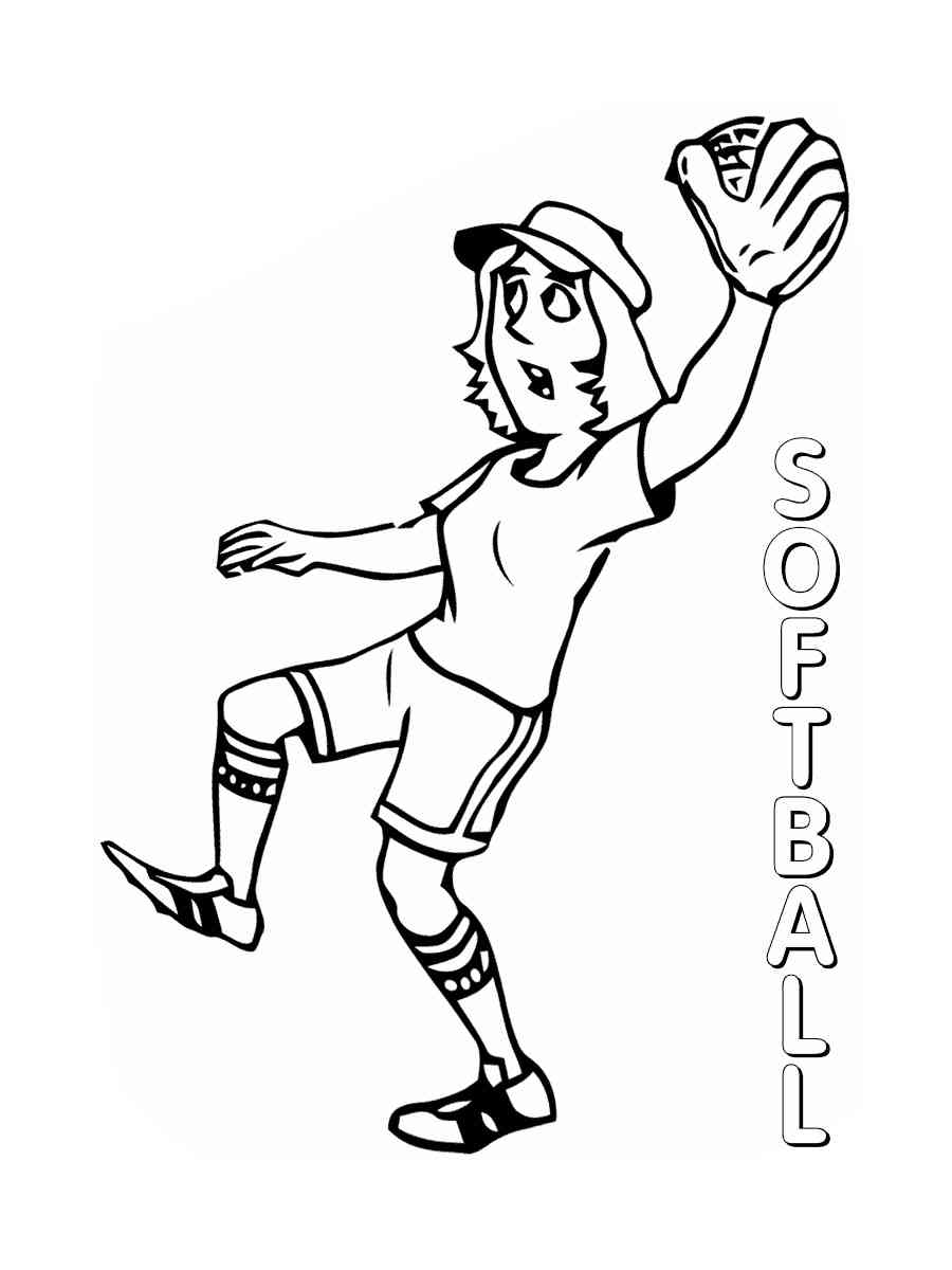 115 Softball Coloring Pages Printable 34