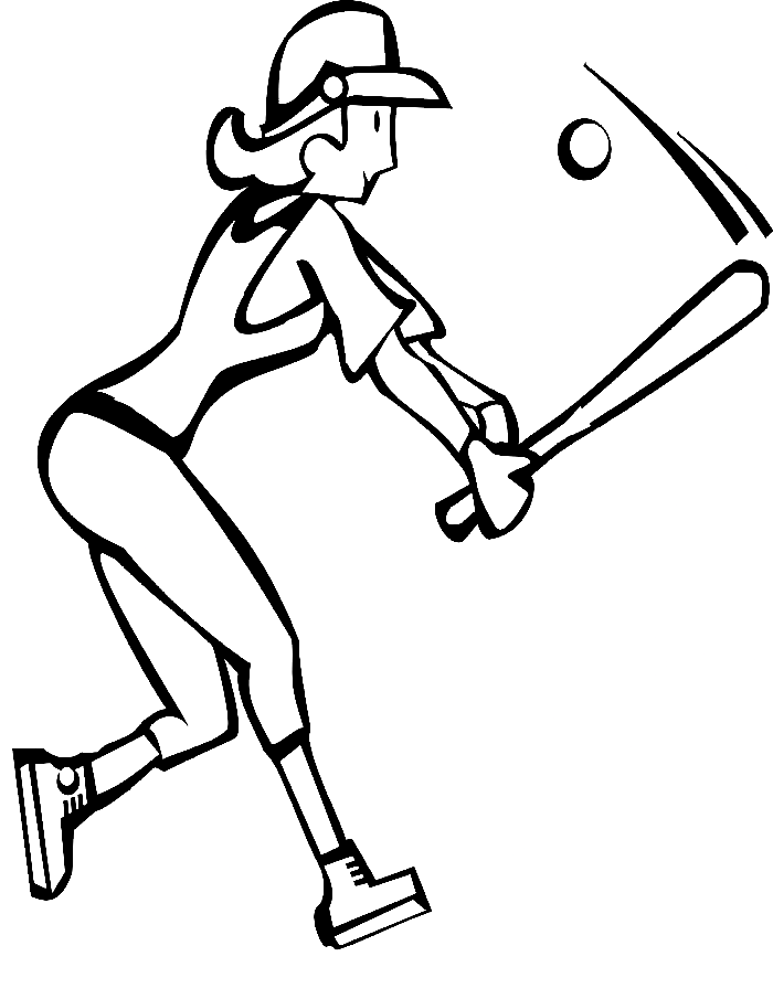 115 Softball Coloring Pages Printable 38