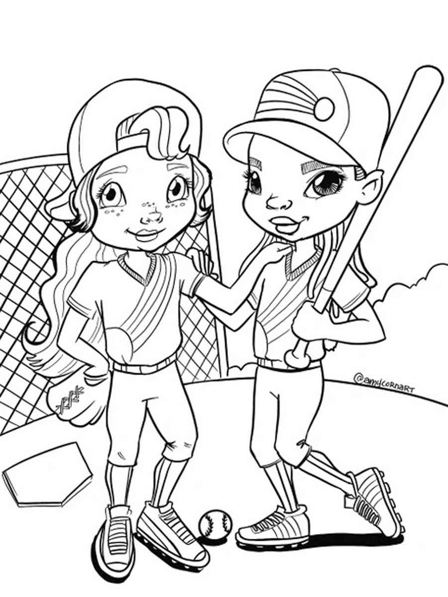 115 Softball Coloring Pages Printable 61