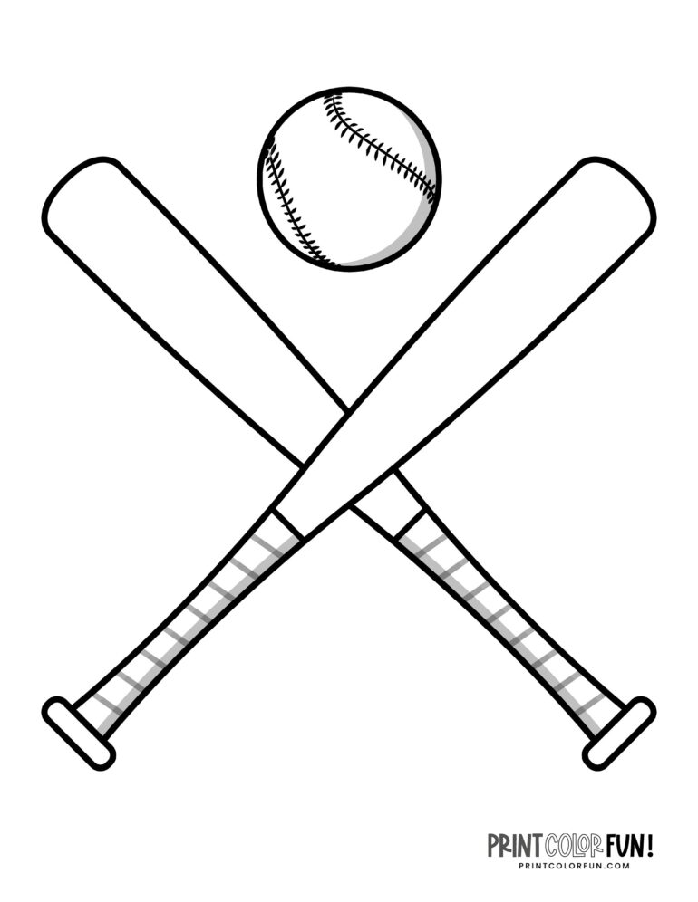 115 Softball Coloring Pages Printable 66