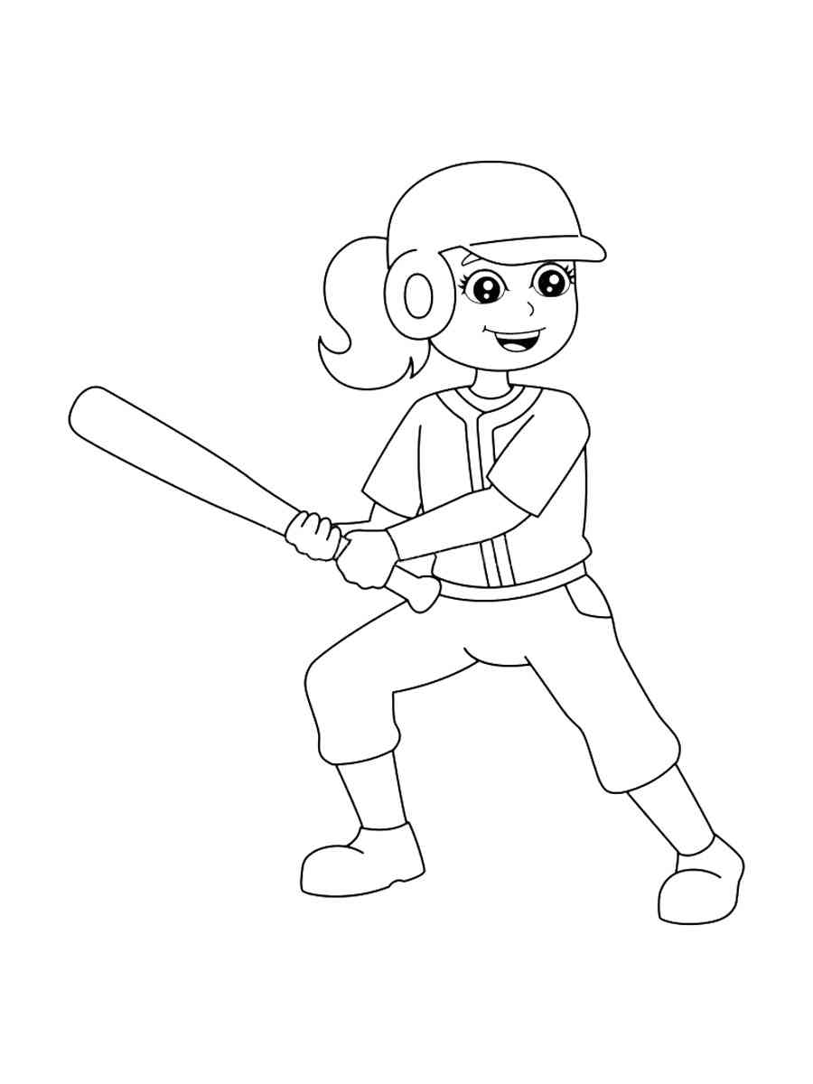 115 Softball Coloring Pages Printable 70