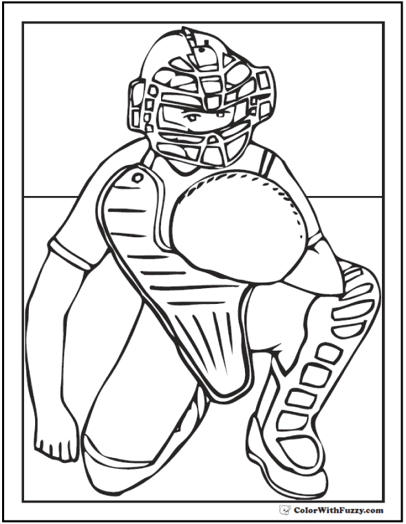 115 Softball Coloring Pages Printable 75