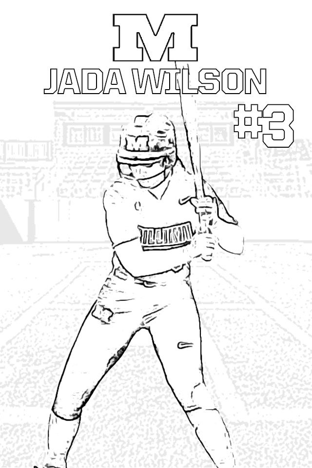 115 Softball Coloring Pages Printable 76