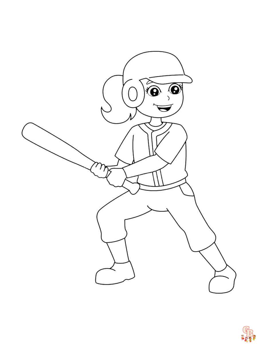 115 Softball Coloring Pages Printable 85