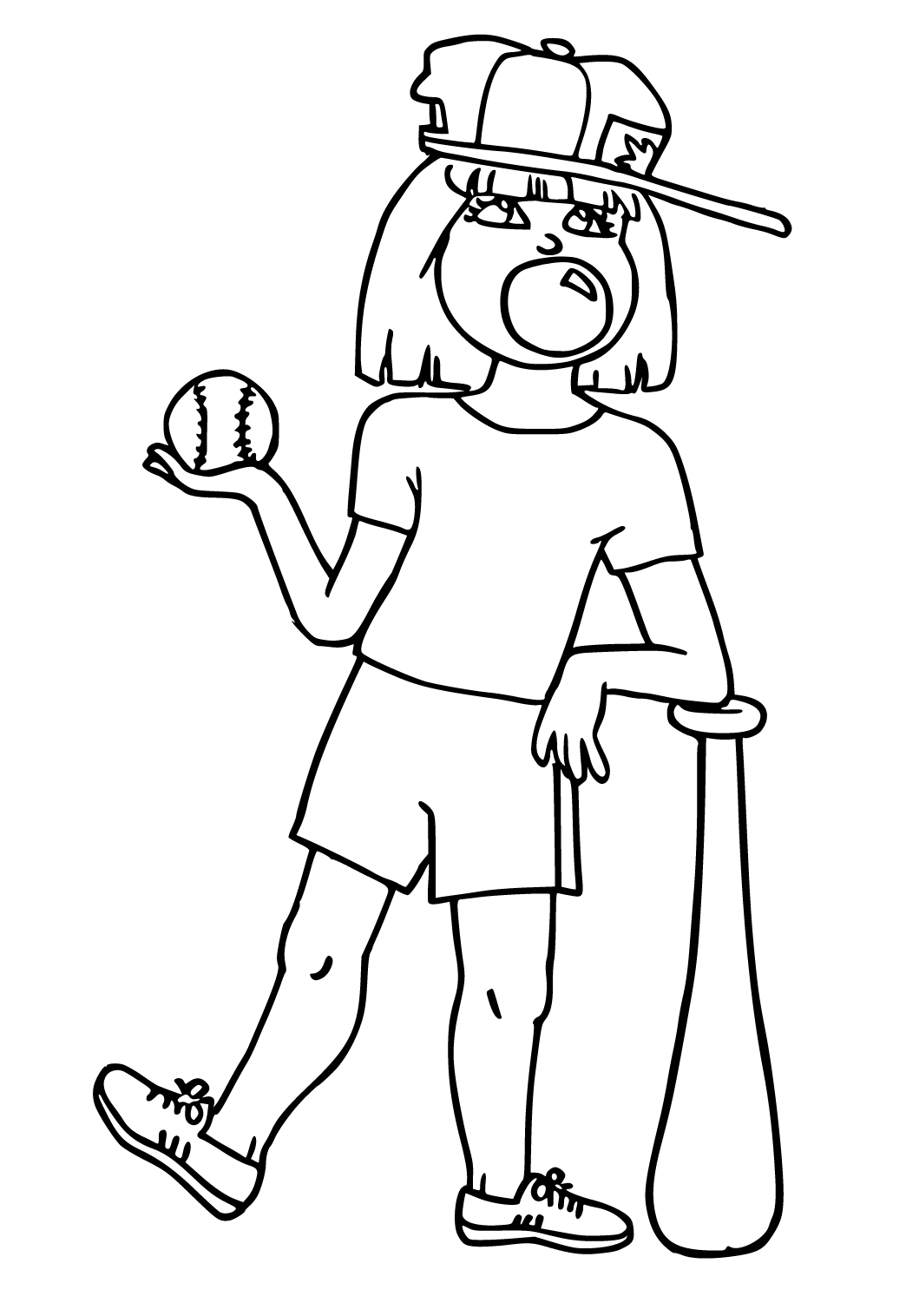 115 Softball Coloring Pages Printable 87