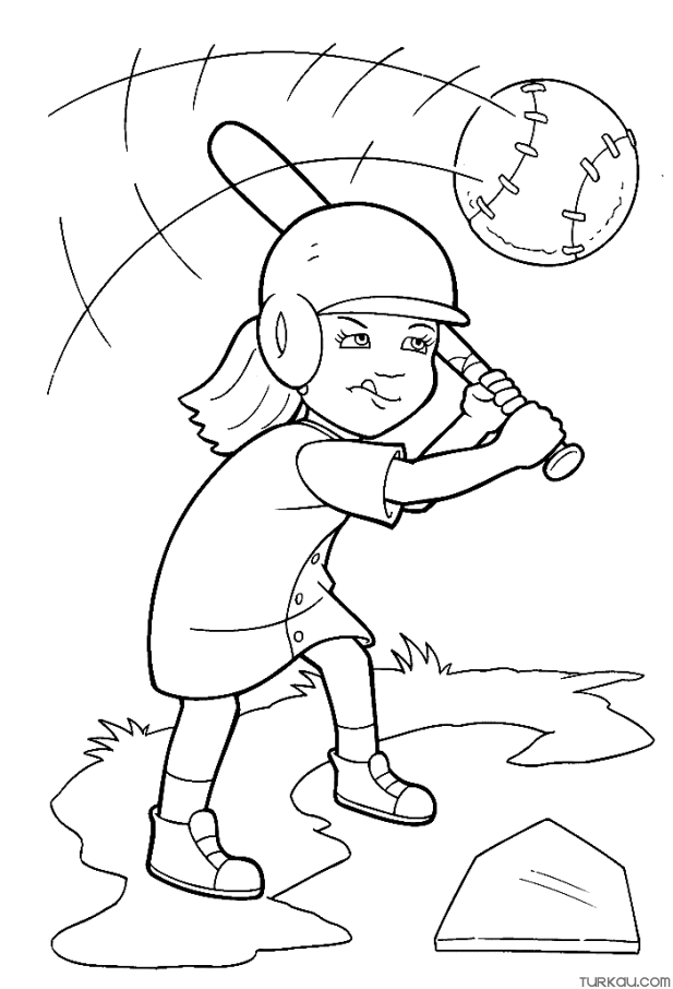 115 Softball Coloring Pages Printable 90