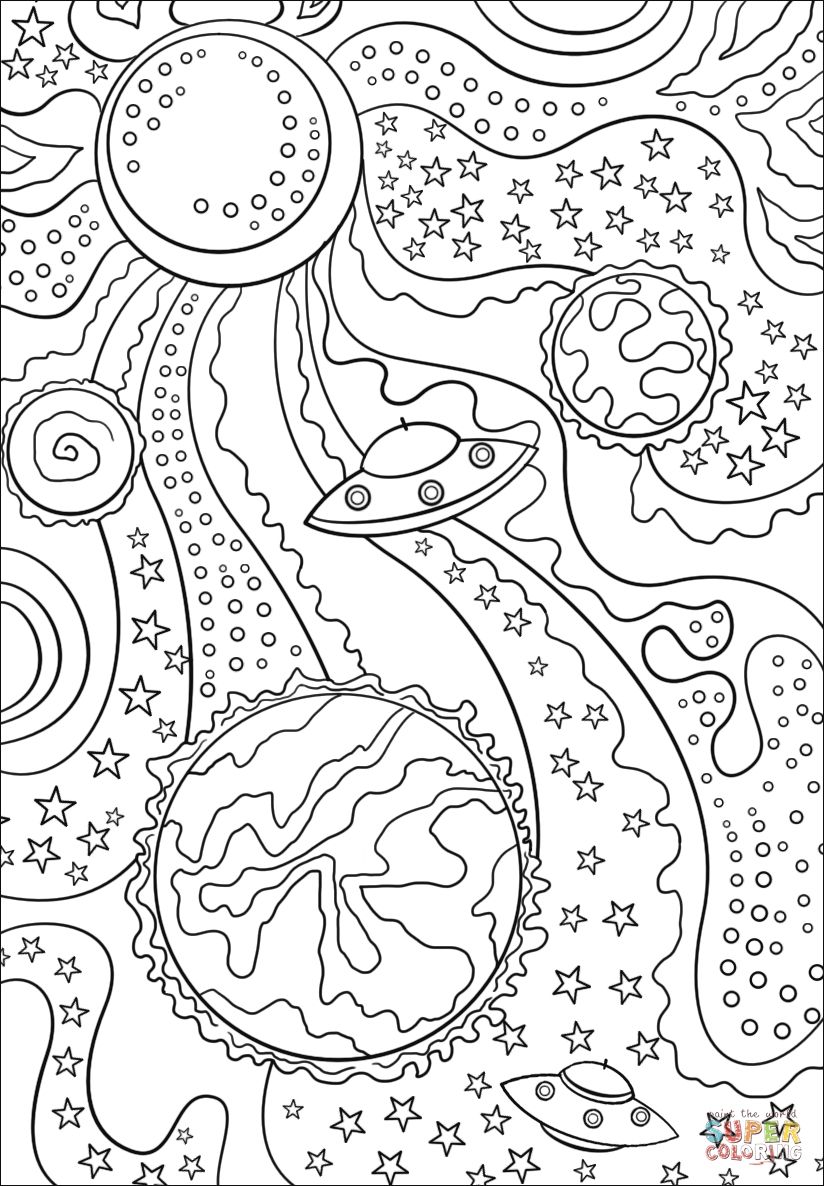 117 Galaxy Coloring Pages Printable 103