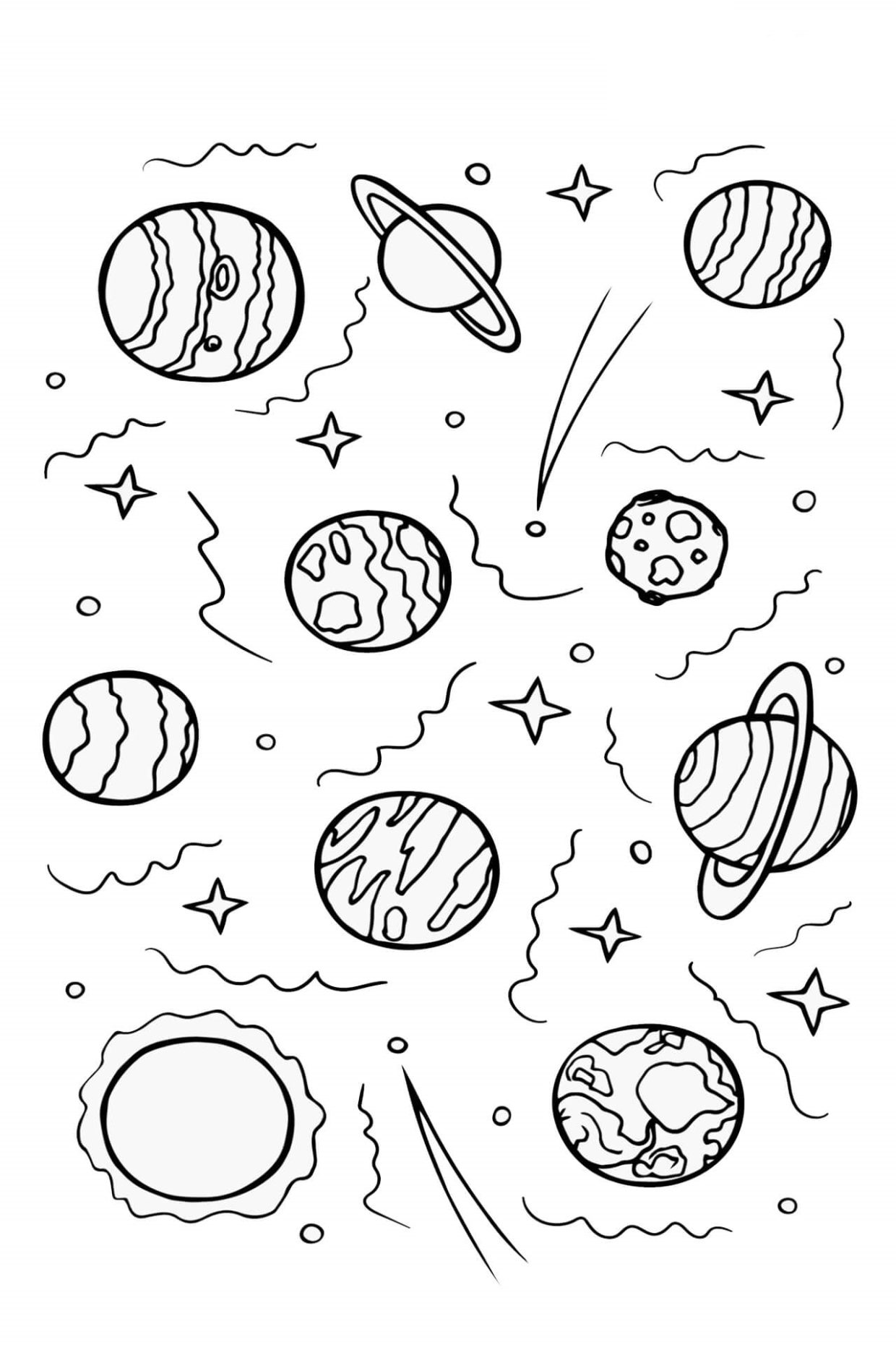 117 Galaxy Coloring Pages Printable 2