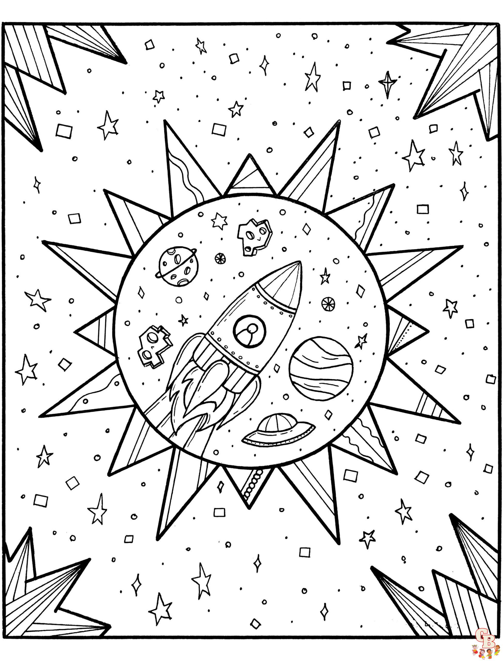 117 Galaxy Coloring Pages Printable 60