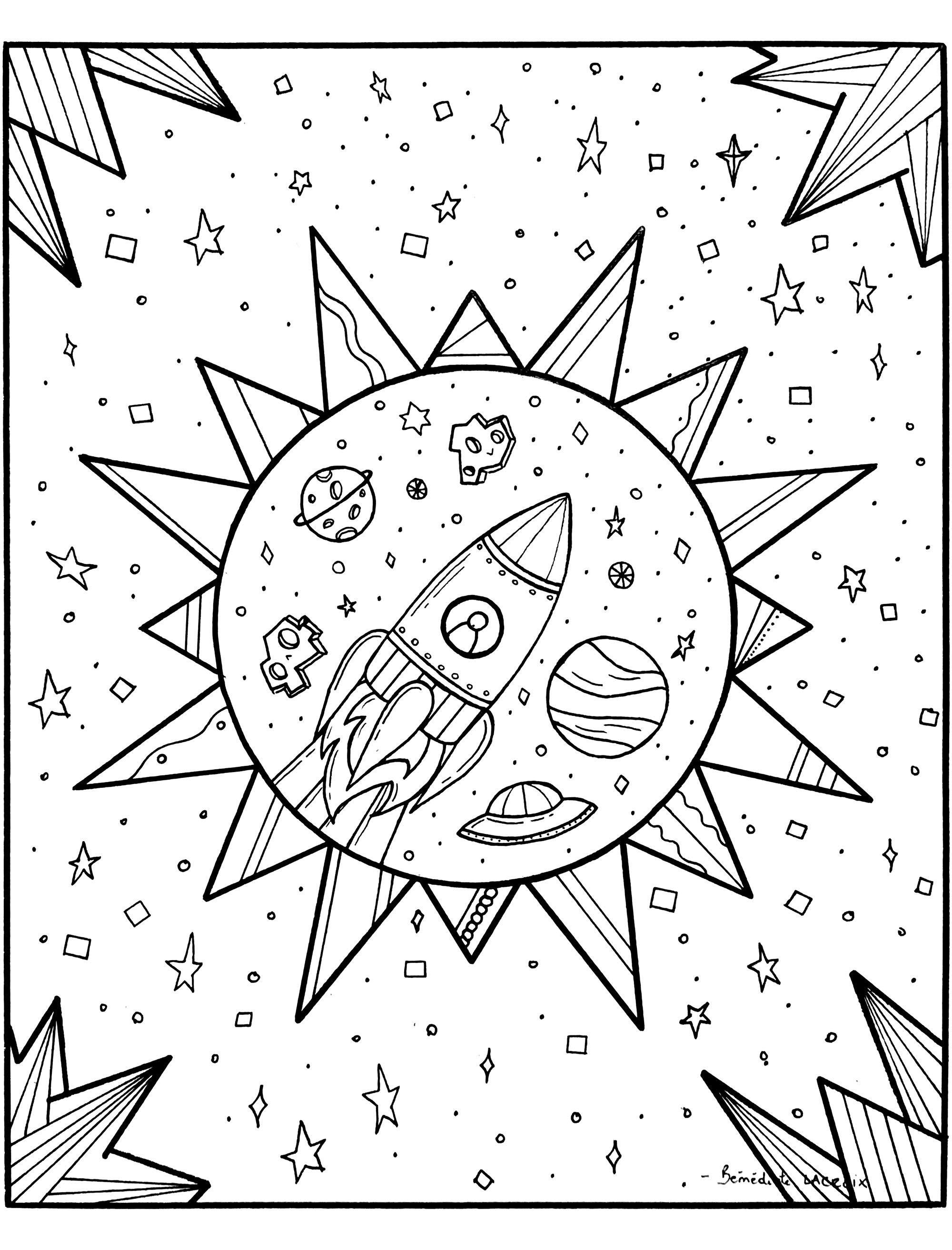 117 Galaxy Coloring Pages Printable 69