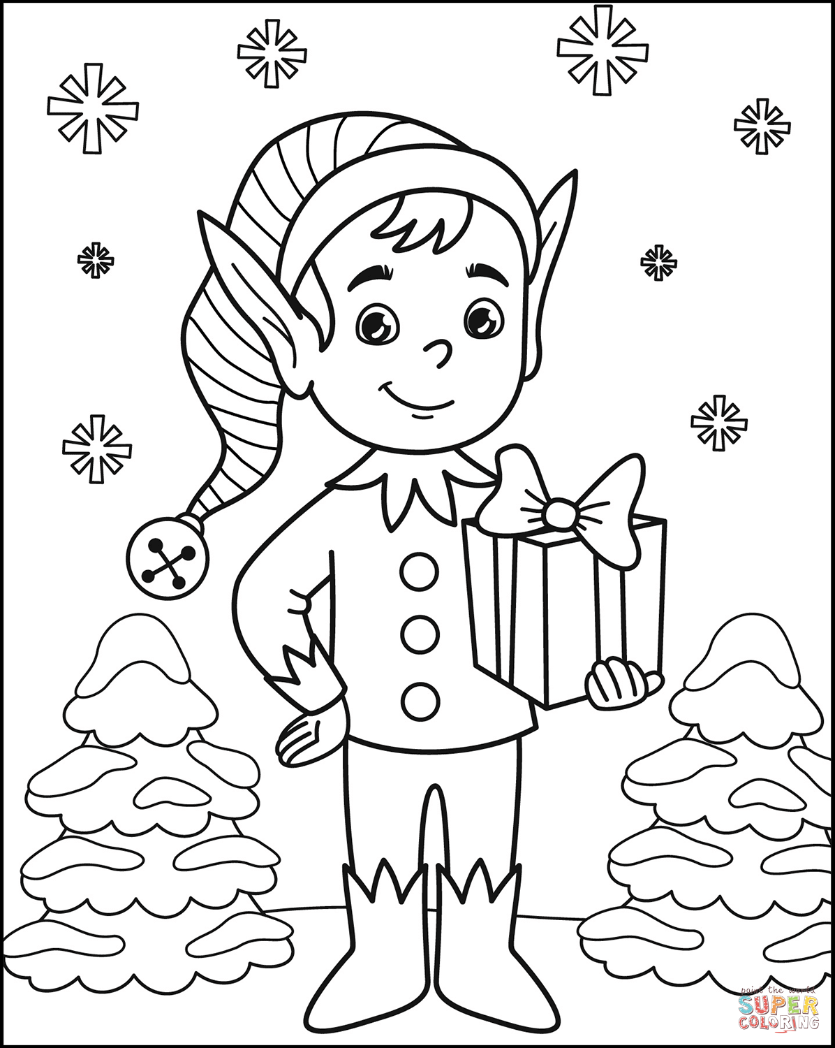 121 Free Elf Coloring Pages For Kids Printable 102