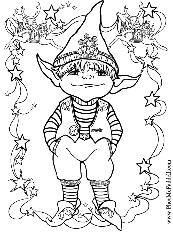 121 Free Elf Coloring Pages For Kids Printable 42