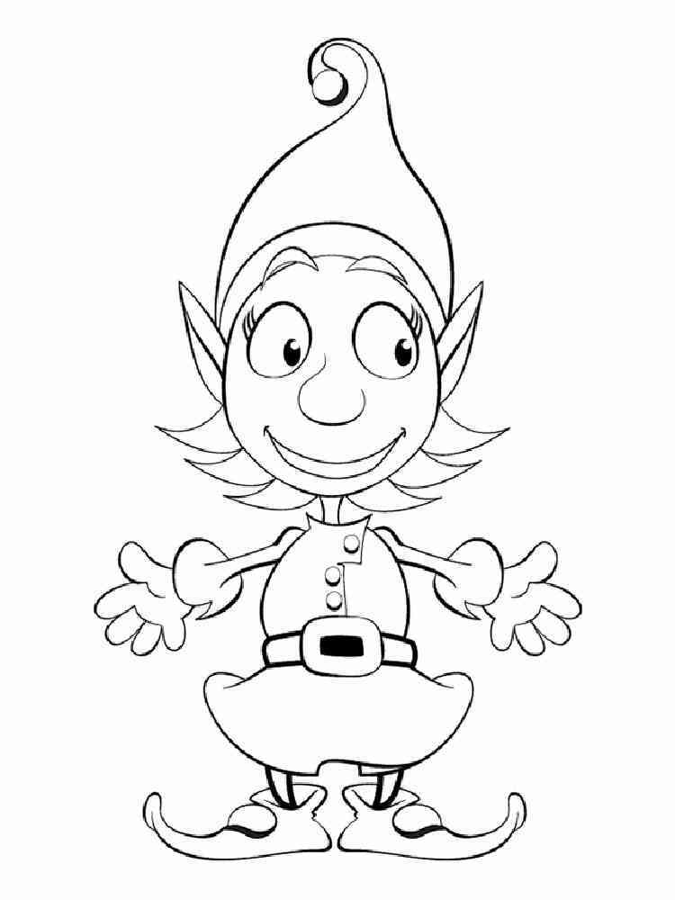 121 Free Elf Coloring Pages For Kids Printable 6