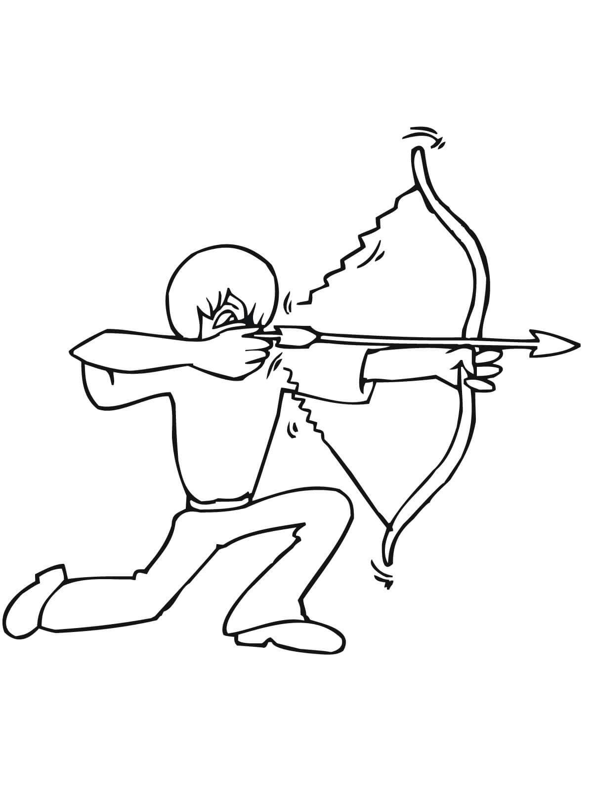 123 Archery Coloring Pages Printable 1