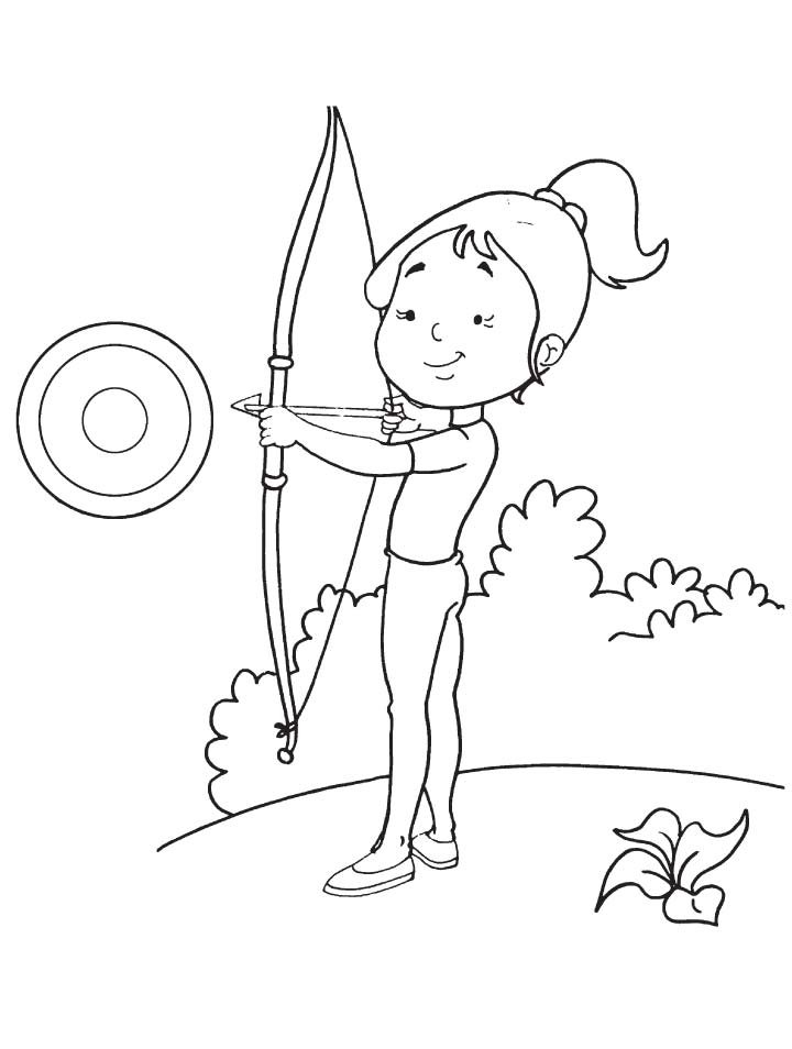 123 Archery Coloring Pages Printable 111