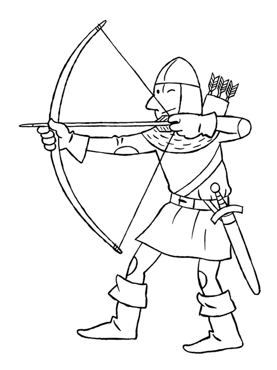 123 Archery Coloring Pages Printable 113