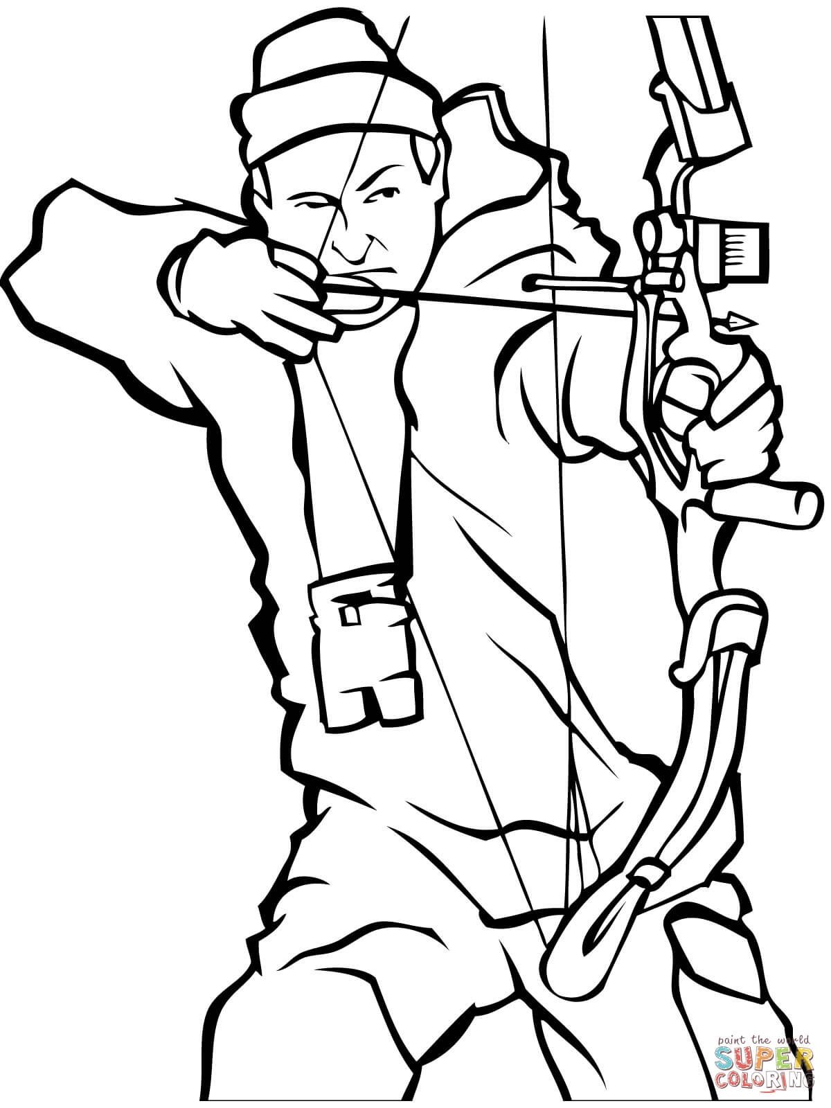 123 Archery Coloring Pages Printable 114