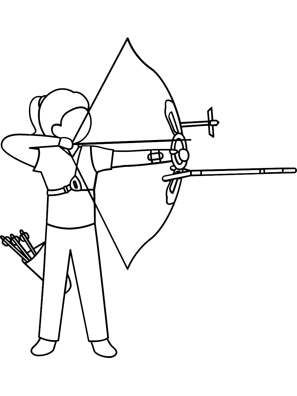 123 Archery Coloring Pages Printable 115