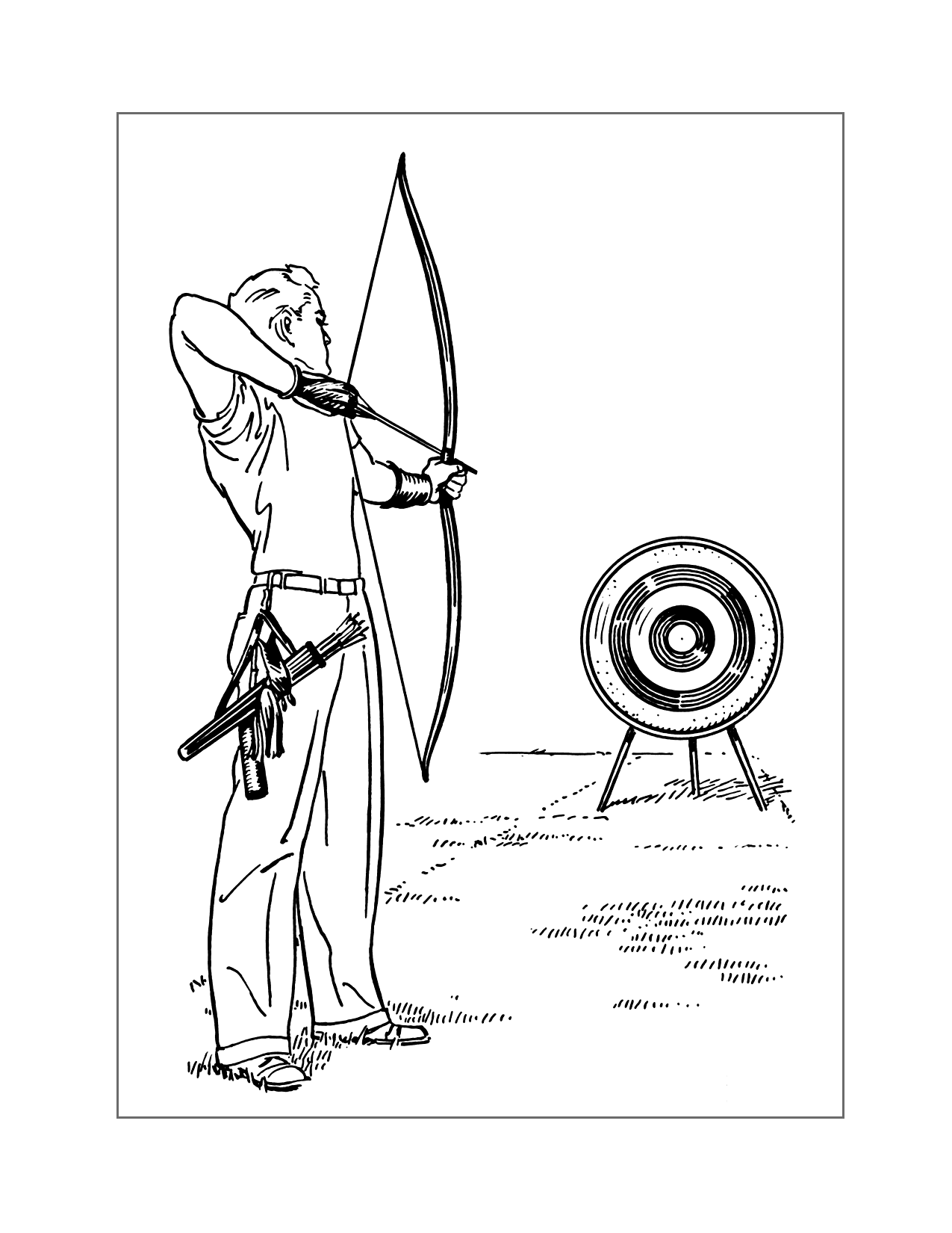 123 Archery Coloring Pages Printable 116