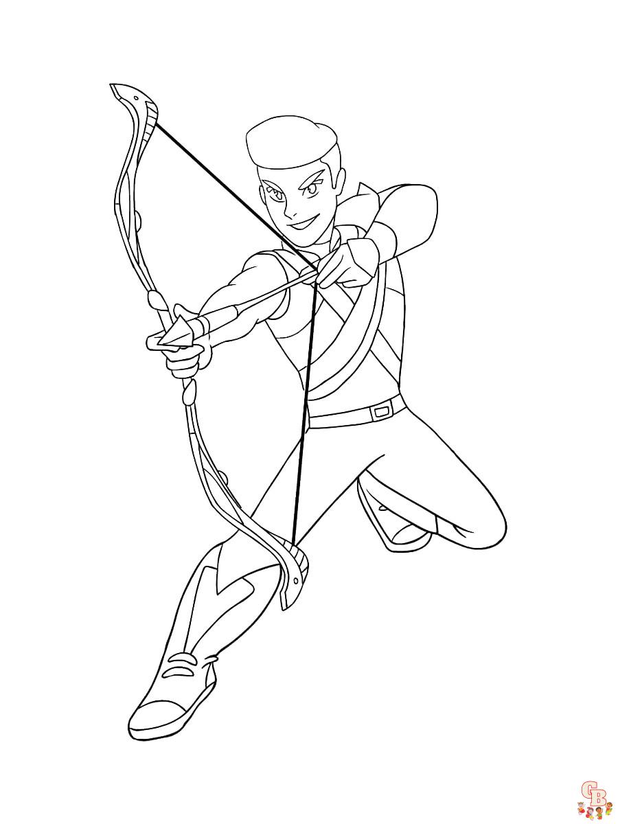 123 Archery Coloring Pages Printable 12