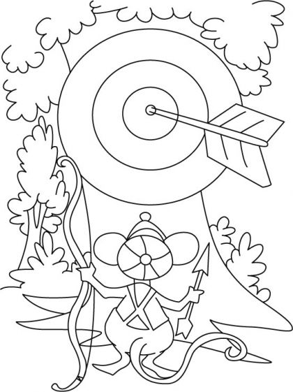 123 Archery Coloring Pages Printable 120