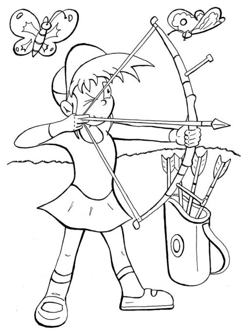 123 Archery Coloring Pages Printable 121