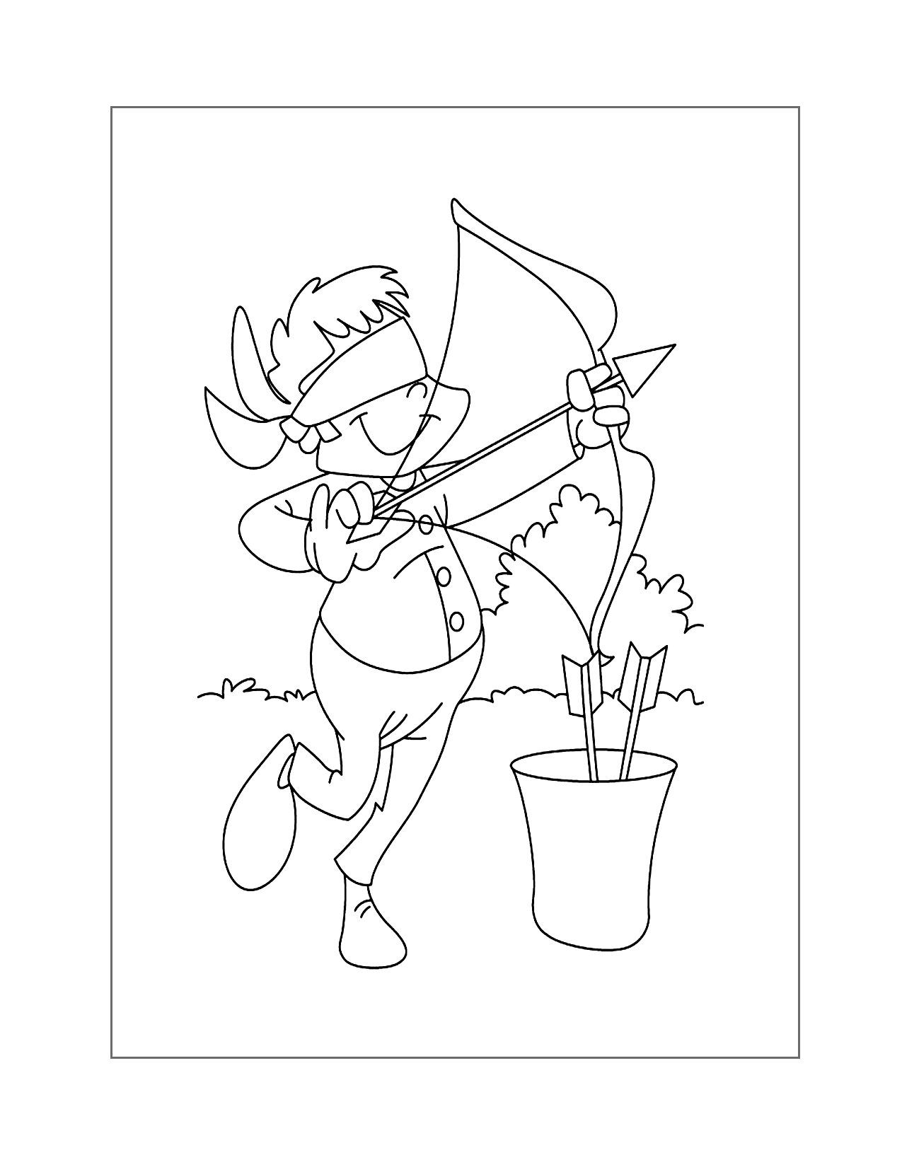 123 Archery Coloring Pages Printable 13