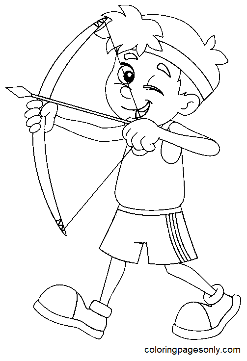 123 Archery Coloring Pages Printable 14