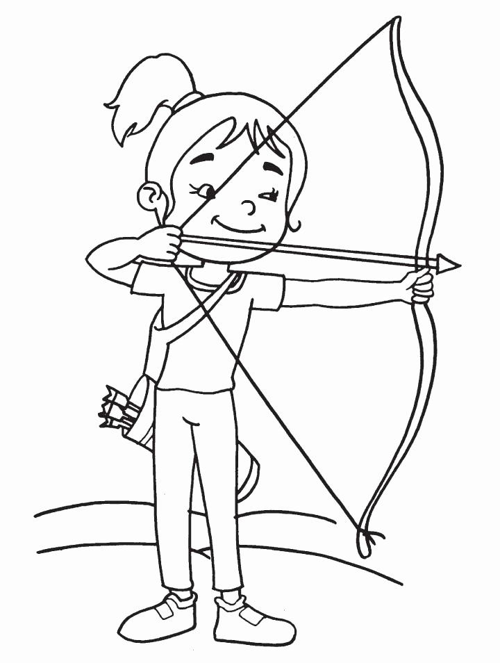 123 Archery Coloring Pages Printable 16