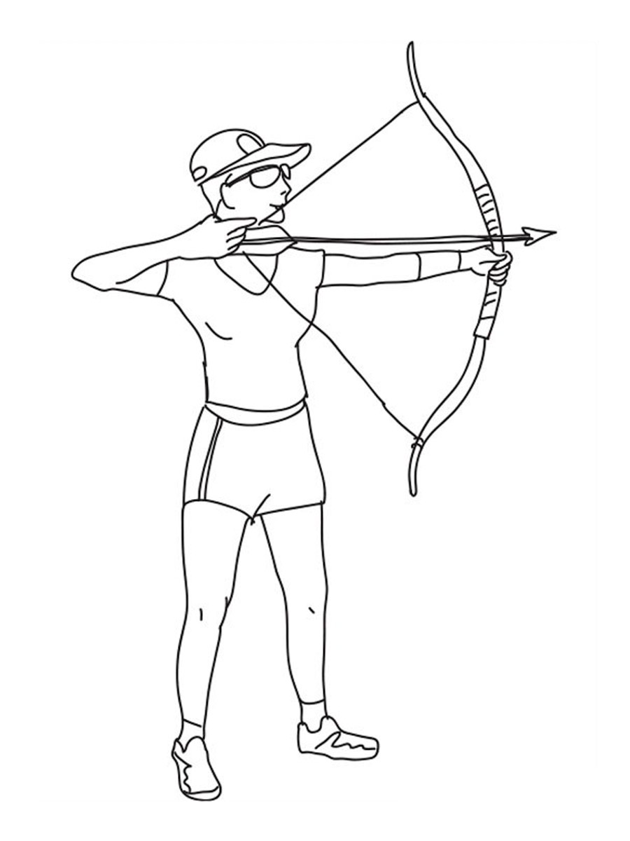 123 Archery Coloring Pages Printable 17