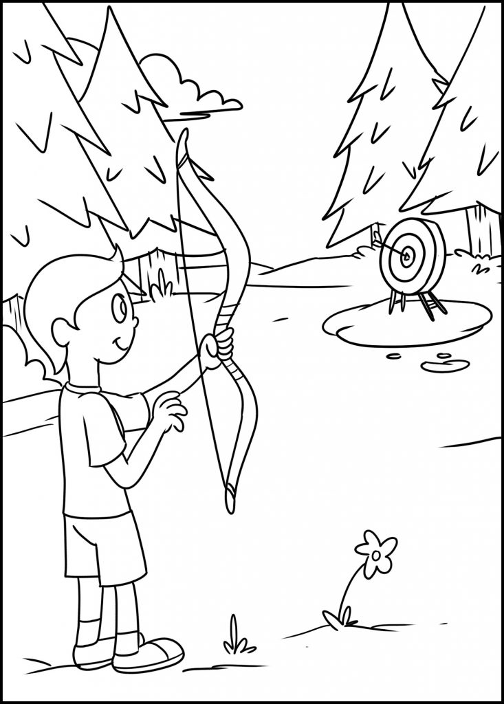 123 Archery Coloring Pages Printable 18