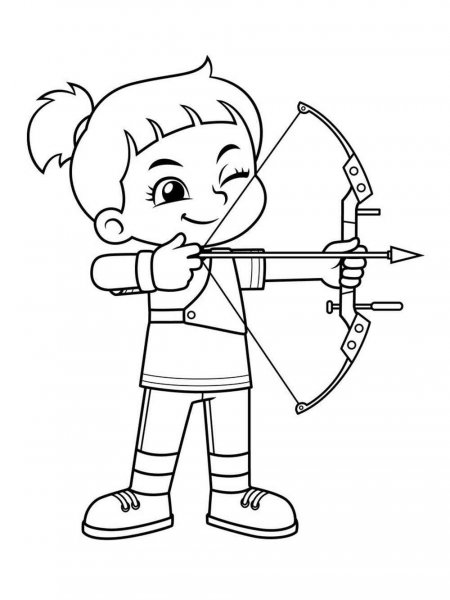 123 Archery Coloring Pages Printable 24