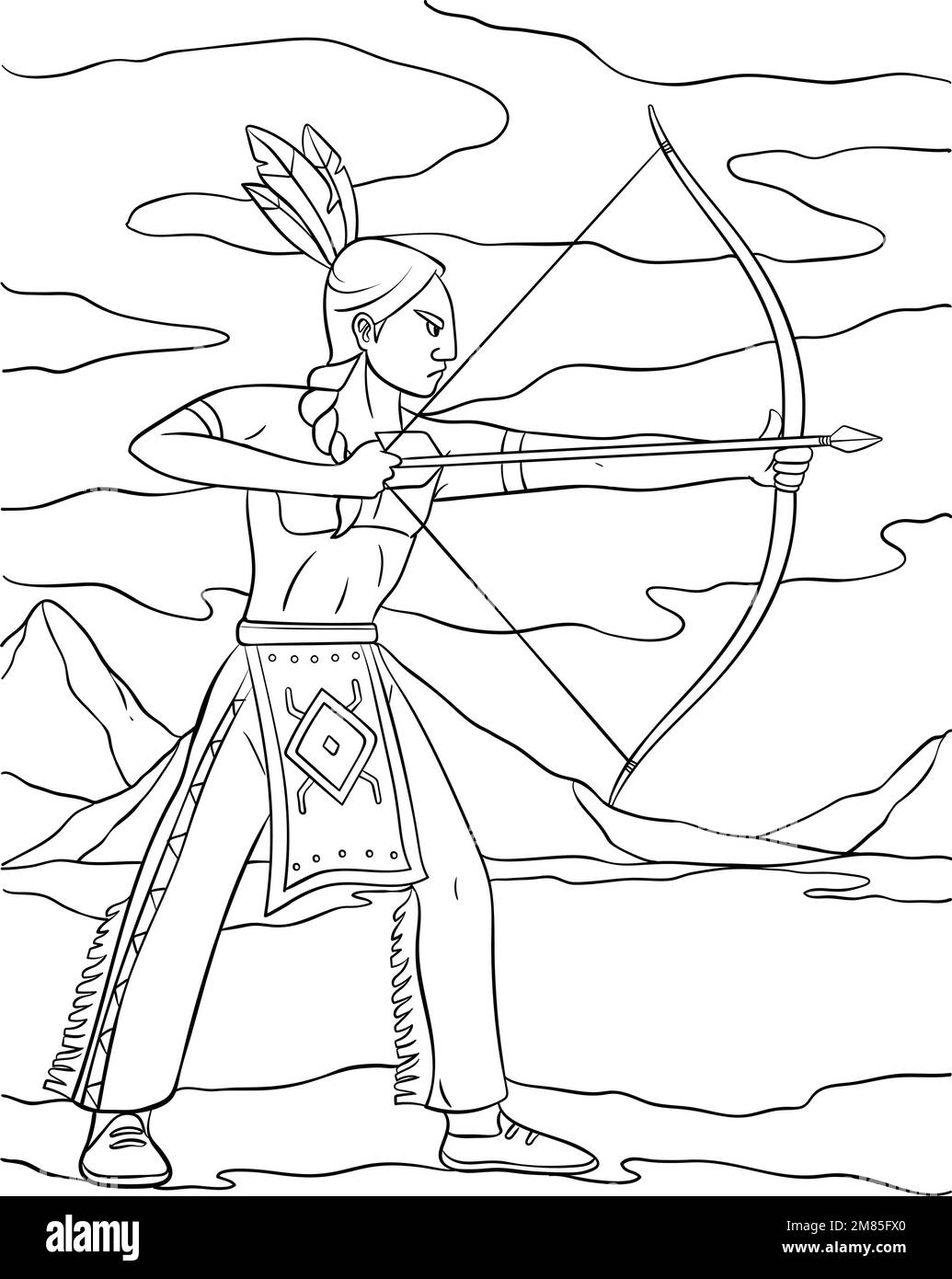 123 Archery Coloring Pages Printable 26