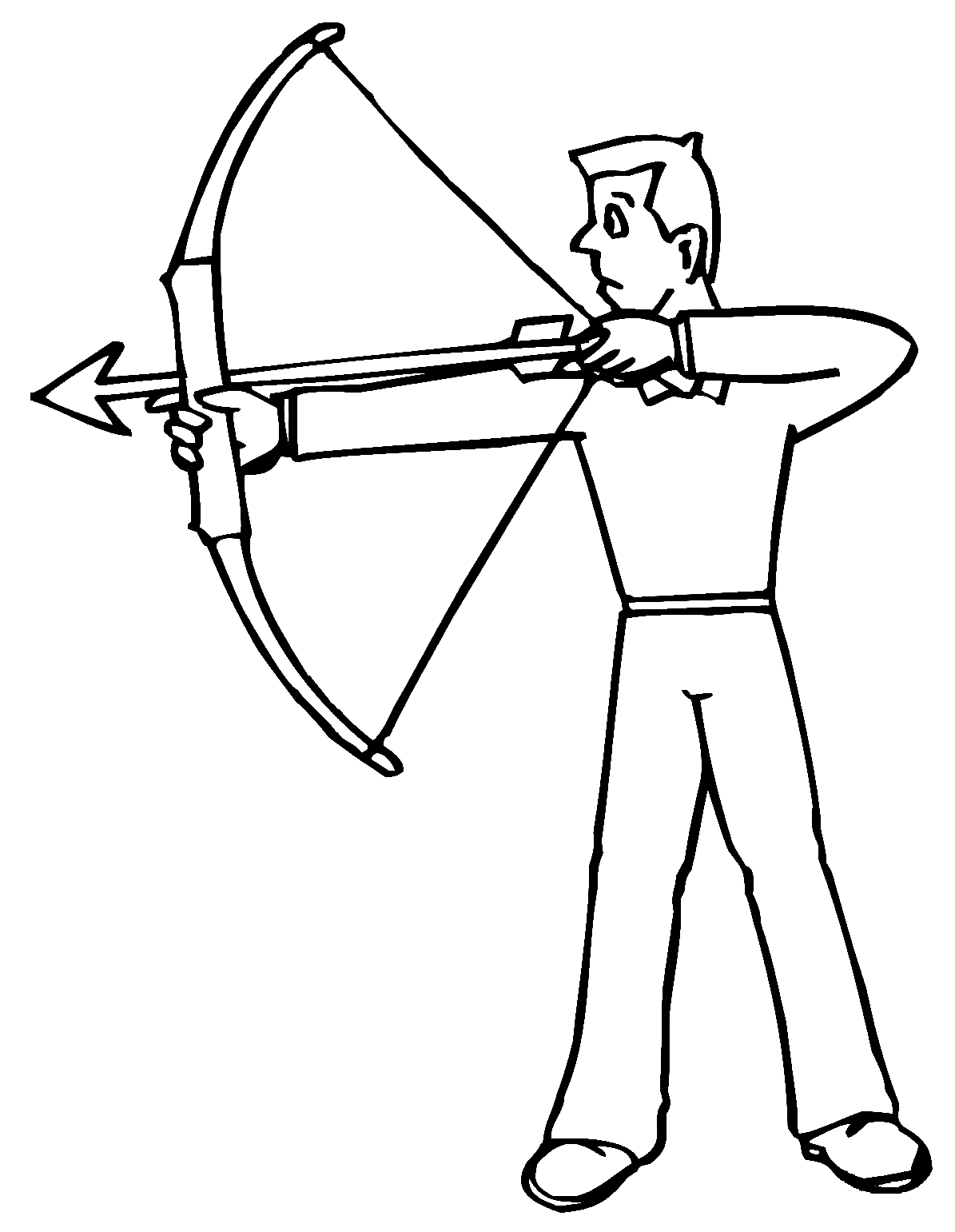 123 Archery Coloring Pages Printable 3