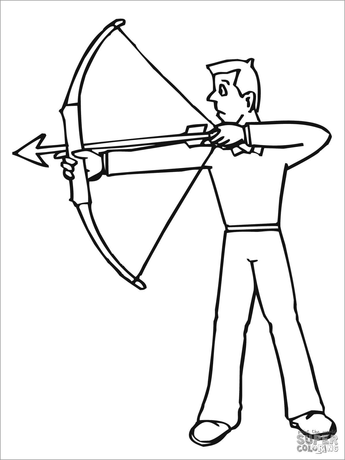 123 Archery Coloring Pages Printable 30