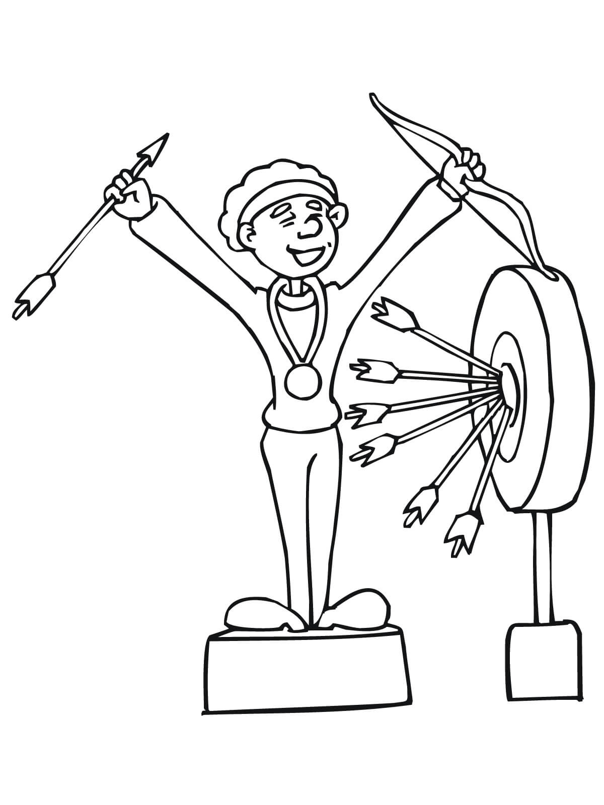 123 Archery Coloring Pages Printable 35