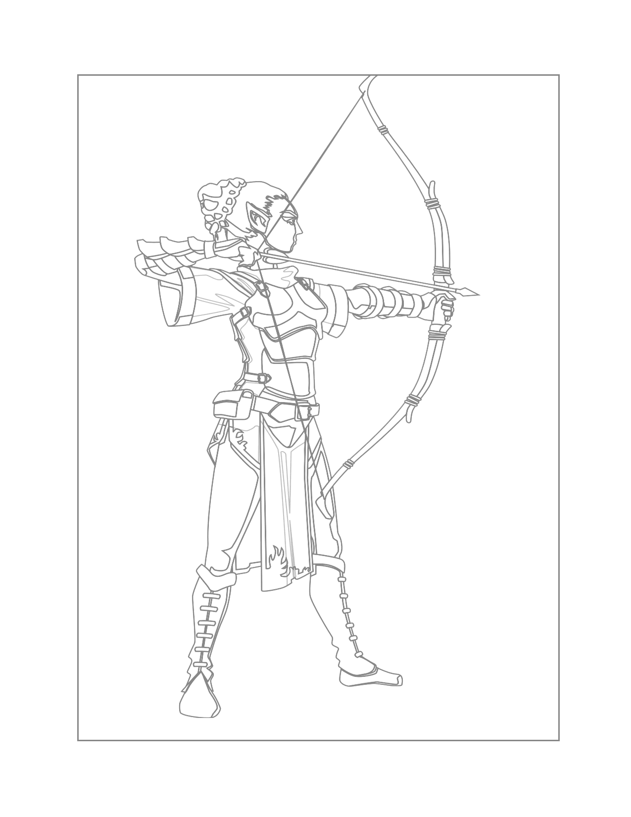 123 Archery Coloring Pages Printable 39